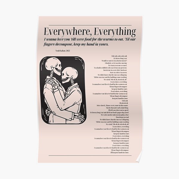 Everywhere,everything. Noah Kahan stick season art  Poster RB1508 product Offical noah kahan Merch